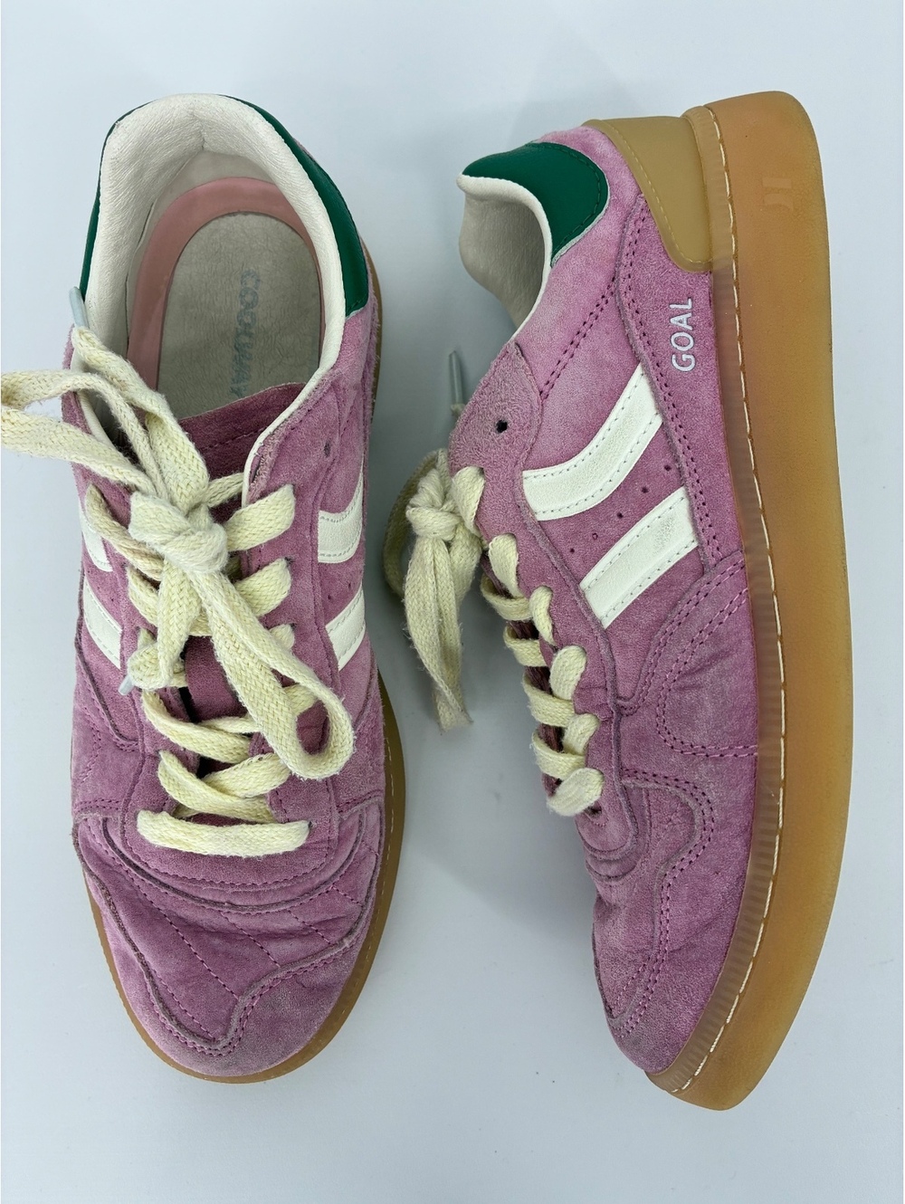 Coolway Goal Pink Suede Sneakers Gum Sole